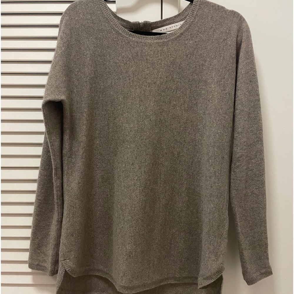 Women’s Max Studio Beige Cashmere Sweater
